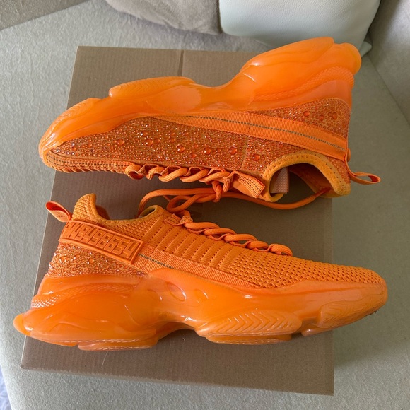 LAST CHANCE ❌Steve Madden Rare orange maxima bling sneakers size 9 - Picture 4 of 8